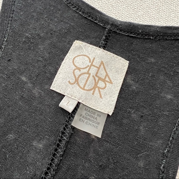 CHASER Black Seamed Shirttail Racerback Tank Top Size Large - Picture 9 of 9